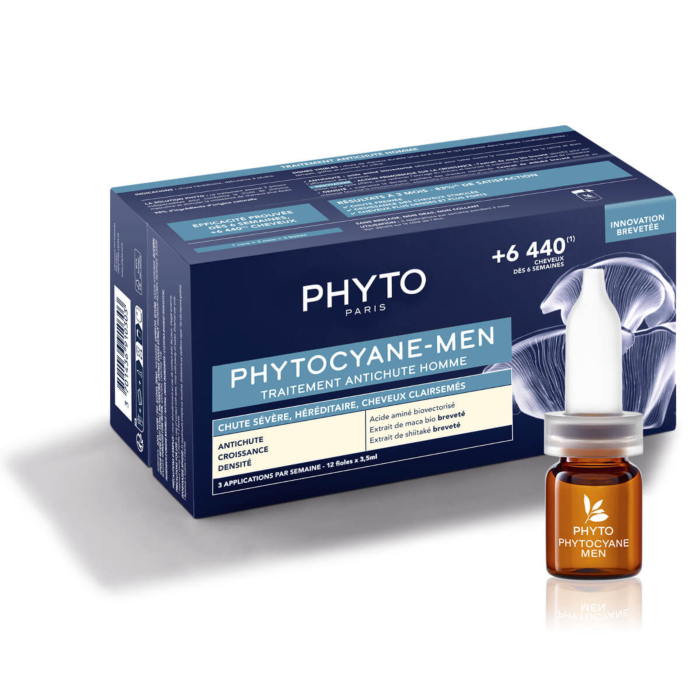 Phyto Phytocyane Kuracja przeciw wypadaniu włosów dla mężczyzn, 12x5 ml