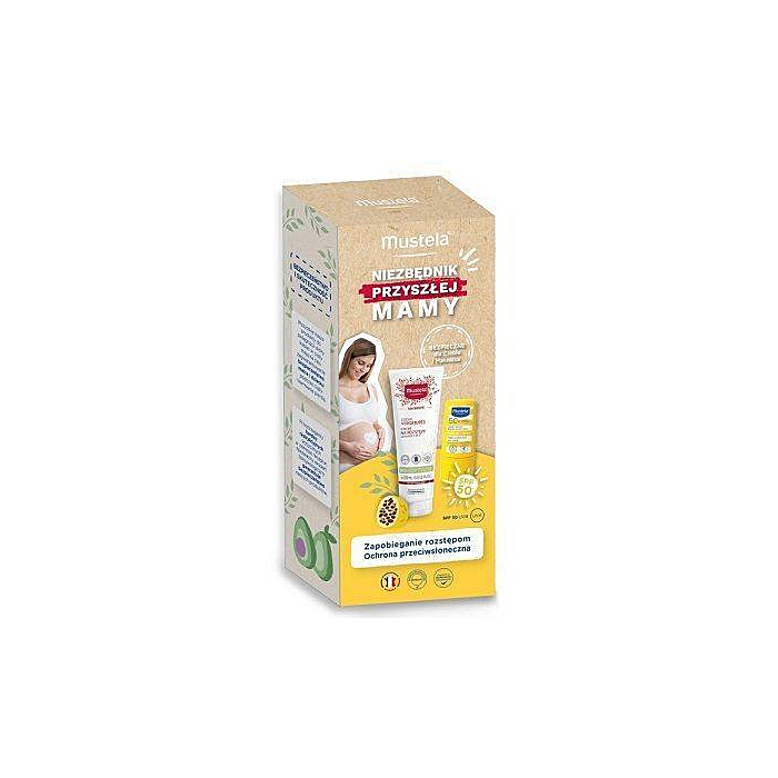 Mustela Sun Zestaw Pregnant Suncare (Krem na rozstępy 250ml + Sztyft przeciwsłoneczny 9ml)