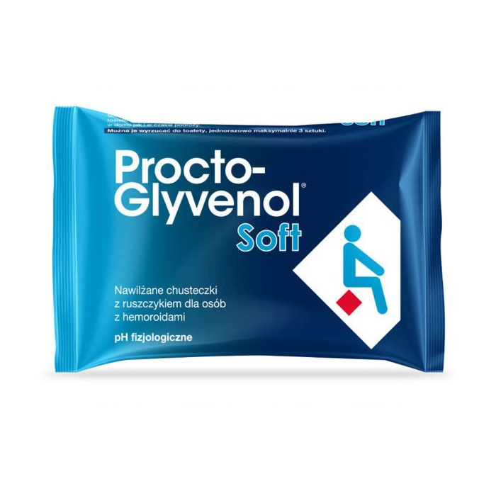 Procto-Glyvenol Soft, Chusteczki nawilżane dla osób z hemoroidami