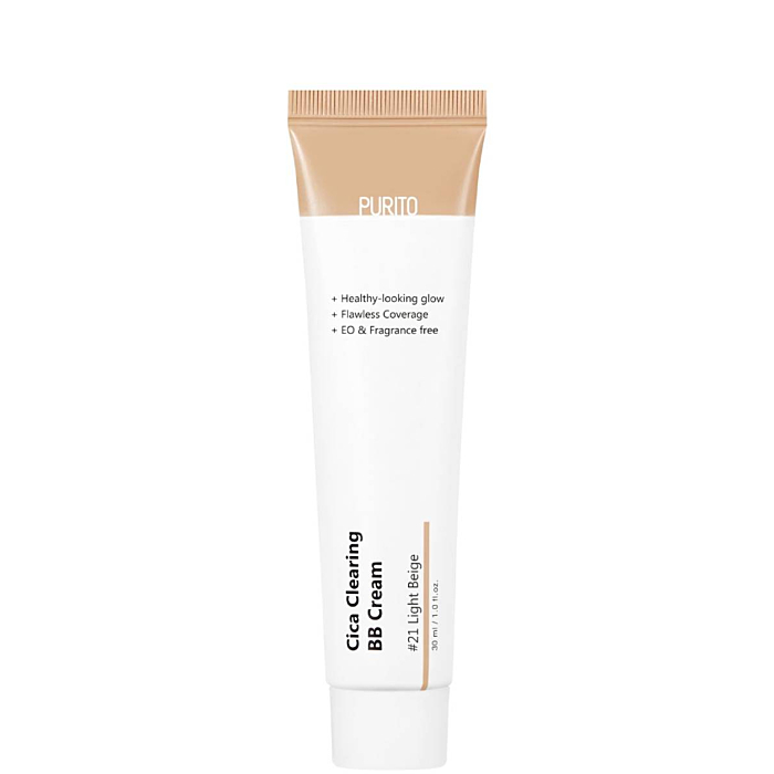 Purito Cica Clearing Regenerujący krem BB z wąkrotą azjatycką, 21 Light Beige