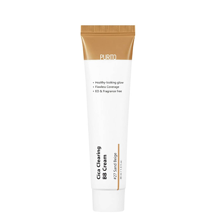 Purito Cica Clearing Regenerujący krem BB z wąkrotą azjatycką, 27 Sand Beige