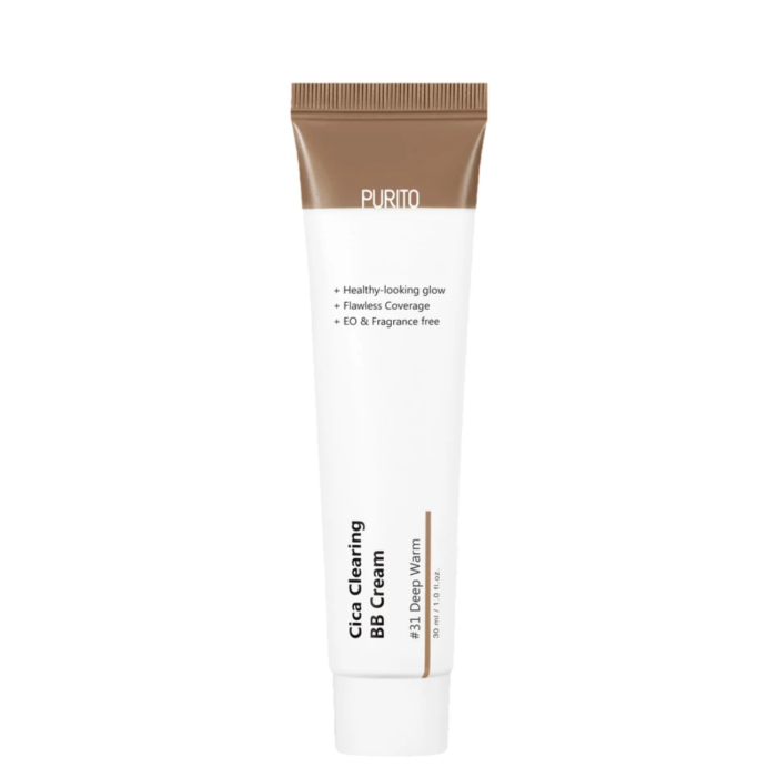 Purito Cica Clearing Regenerujący krem BB z wąkrotą azjatycką, 31 Deep Warm