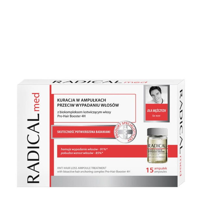 Radical Med Kuracja w ampułkach przeciw wypadniu włosów Dla Mężczyzn