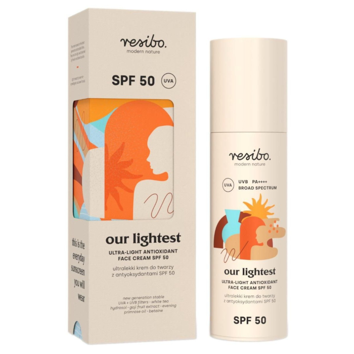 Resibo Our Lightest Ultralekki krem do twarzy z antyoksydantami SPF 50 