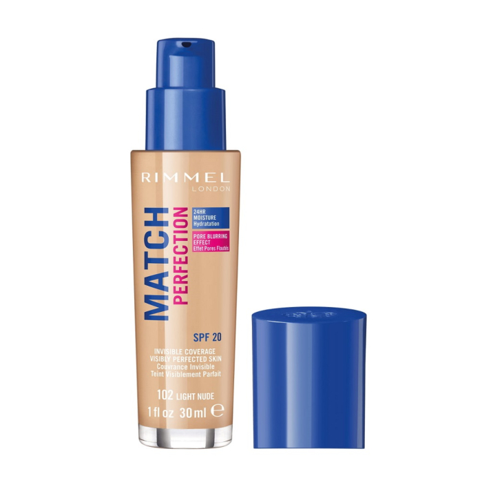Rimmel Match Perfection Podkład do twarzy, 102 Light Nude, 30 ml