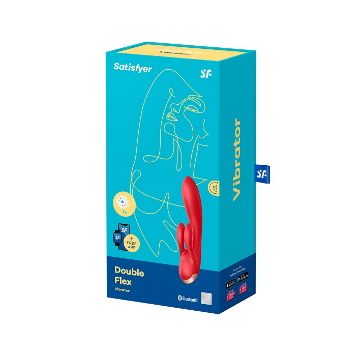 Satisfyer Masażer Double Flex Connect App Red