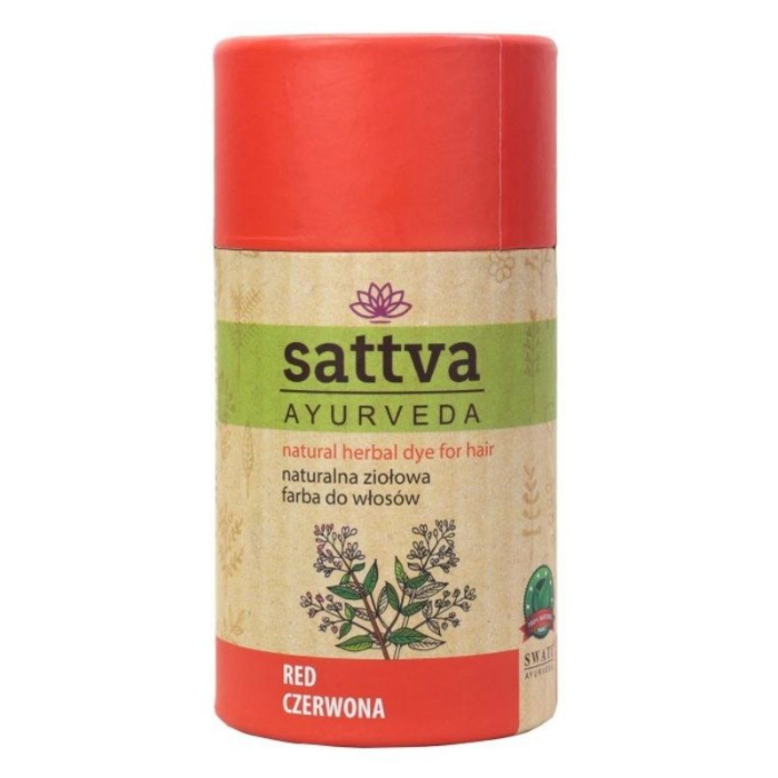 Sattva Ayurveda Naturalna Ziołowa Farba do włosów Czerwona