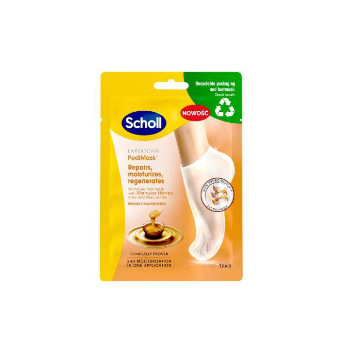Scholl Expert Care PediMask Maska do Stóp z Miodem Manuka 1 sztuka