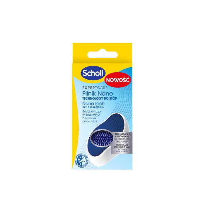 Scholl Pilnik Nano Glass do Twardej Skóry Stóp 1 sztuka