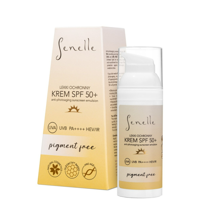 Senelle Lekki Krem ochronny SPF 50+ Bez Pigmentu