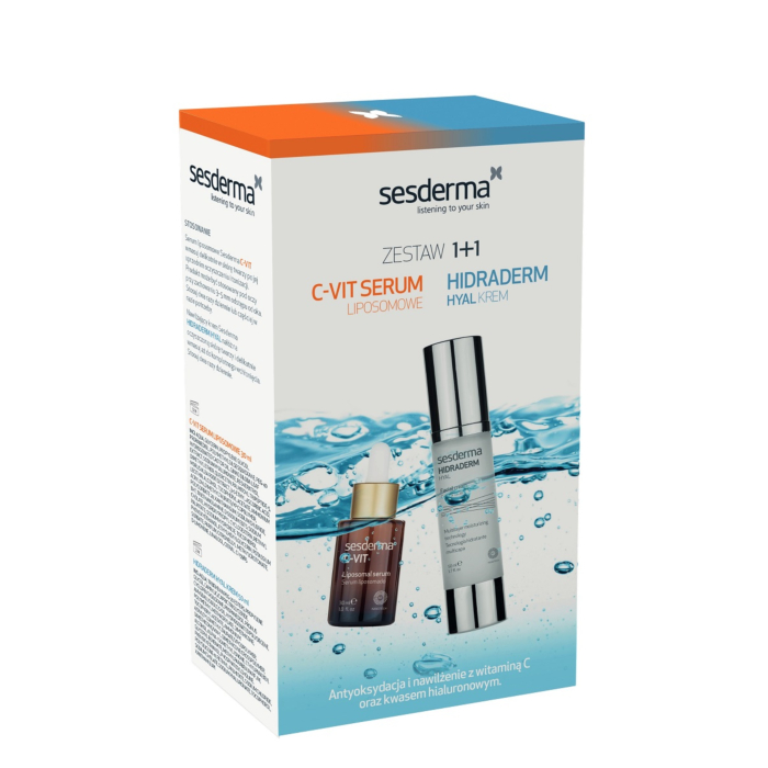 Sesderma Zestaw (C-Vit Serum Liposomowe 30ml + Hidraderm Hyal Krem 50ml)