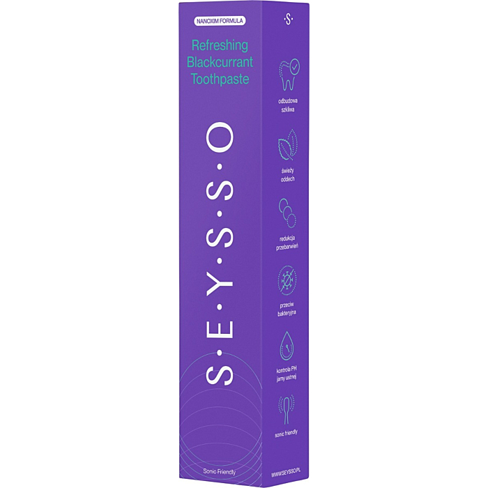 Seysso Color Refreshing Blackcurrant, pasta do zębów o smaku czarnej porzeczki
