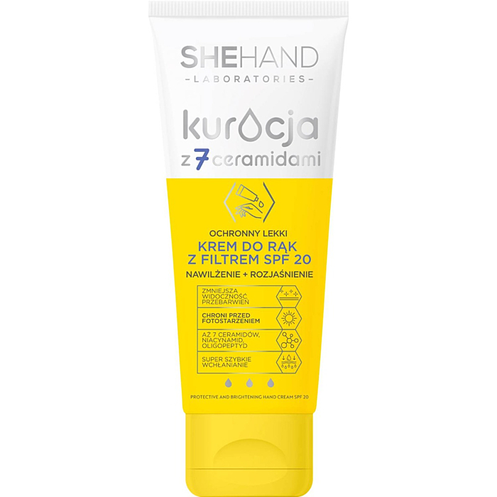 SheHand Kuracja z 7 Ceramidami Ochronny krem do rąk SPF 20 