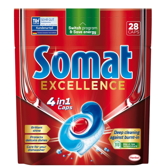 Somat Kapsułki do zmywarki Excellence 4in1 28 szt.
