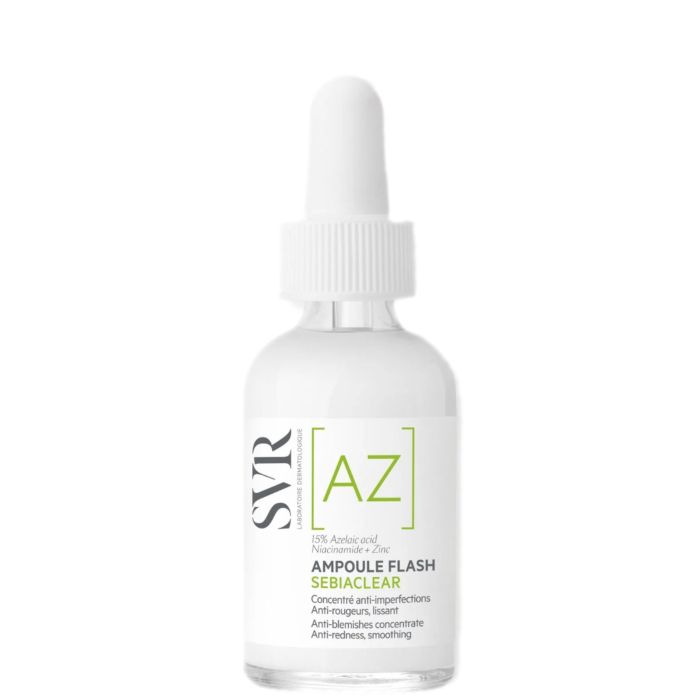 SVR Sebiaclear Ampoule Flash, Serum wygładzające z kwasem azelainowym 