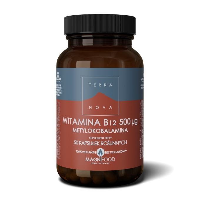 Terranova Witamina B12 Metylokobalamina 500 mcg Kompleks, Kapsułki