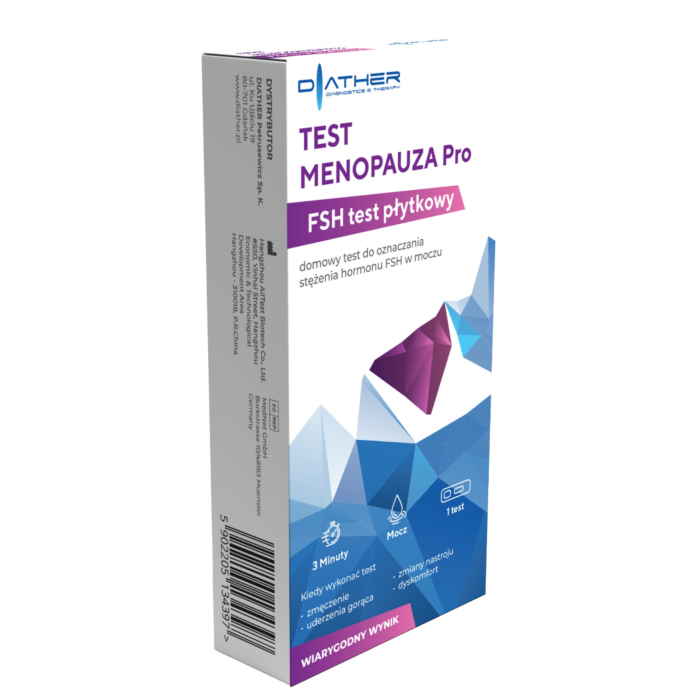 Diather Test Menopauza Pro,  Domowy test do oznaczania stężenia hormonu FSH w moczu
