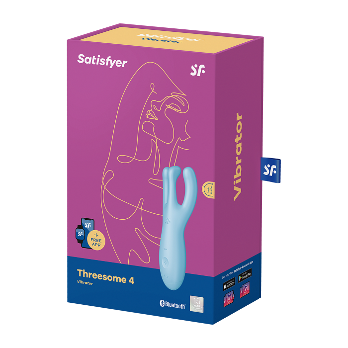 Satisfyer Threesome 4 Connect App Blue masażer intymny