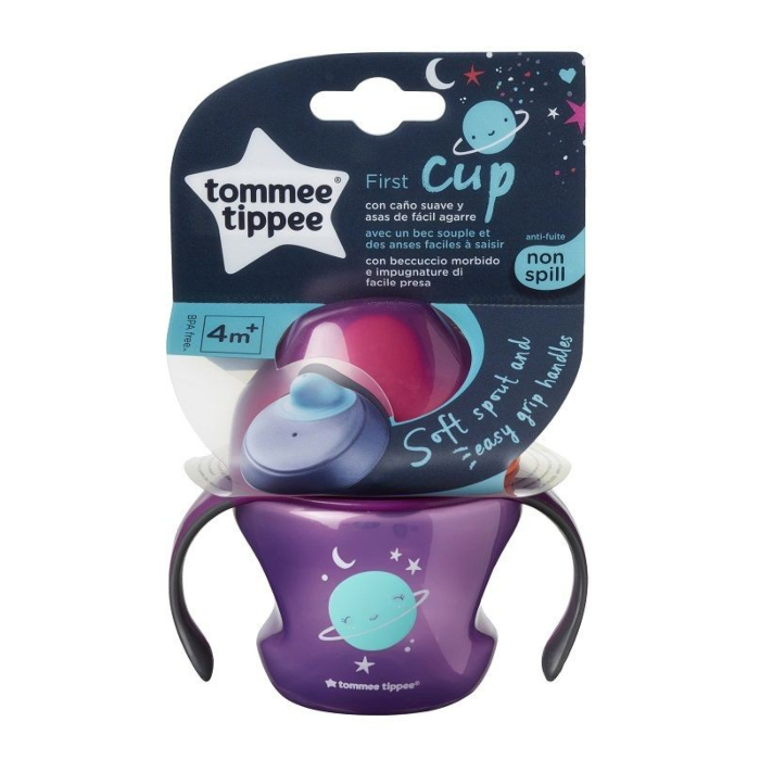 Tommee Tippee Kubek Pierwszy z Uchwytami 4M+ Fioletowy