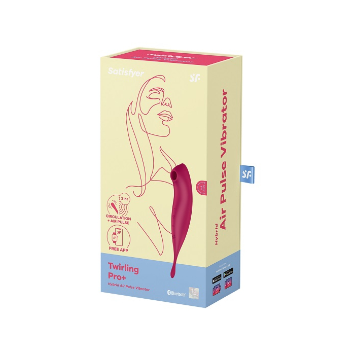Satisfyer Masażer Twirling Pro Connect app Dark Red