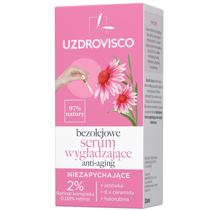Uzdrovisco Bezolejowe serum Wygładzające Anti-Aging Niezapychające