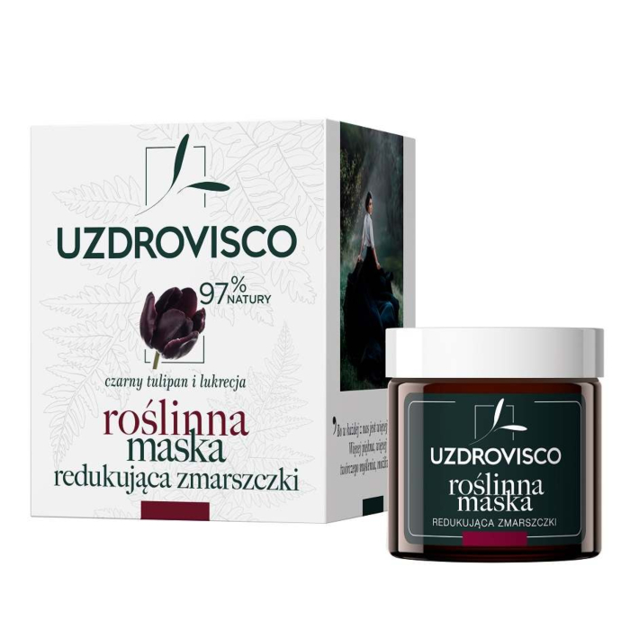 Uzdrovisco Czarny Tulipan Roślinna maska redukująca zmarszczki