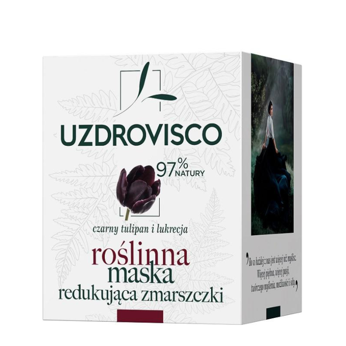 Uzdrovisco Czarny Tulipan Roślinna maska redukująca zmarszczki