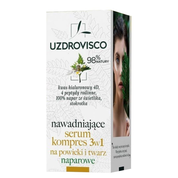 Uzdrovisco Świetlik Nawadniające serum-kompres 3w1 na powieki i twarz