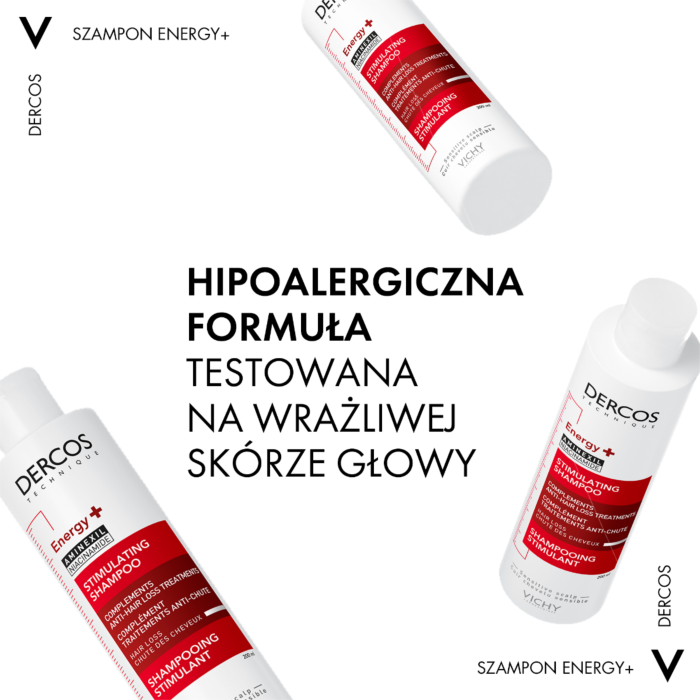 Vichy Dercos szampon wzmacniający do włosów z aminexilem, 400 ml