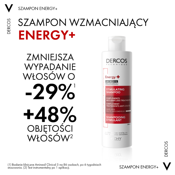 Vichy Dercos szampon wzmacniający do włosów z aminexilem, 400 ml