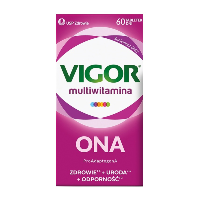 Vigor Multiwitamina Ona, Zestaw witamin i minerałów, Tabletki