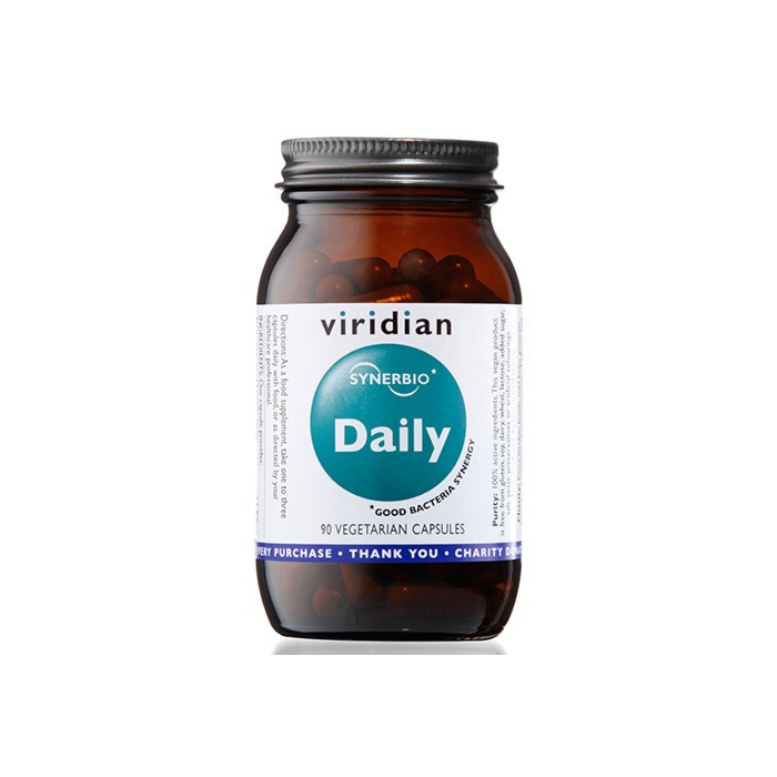 Viridian Daily Synerbio, Suplement diety zawierający żywe kultury bakterii, Kapsułki