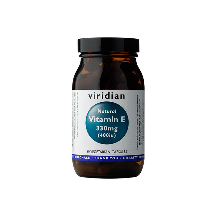 Viridian Naturalna Witamina E 330 mg (400 IU), Kapsułki