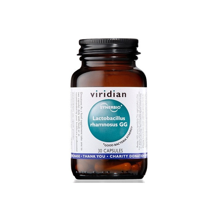 Viridian Synerbio Lactobacillus Rhamnosus GG, Suplement diety zawierający żywe kultury bakterii, Kapsułki