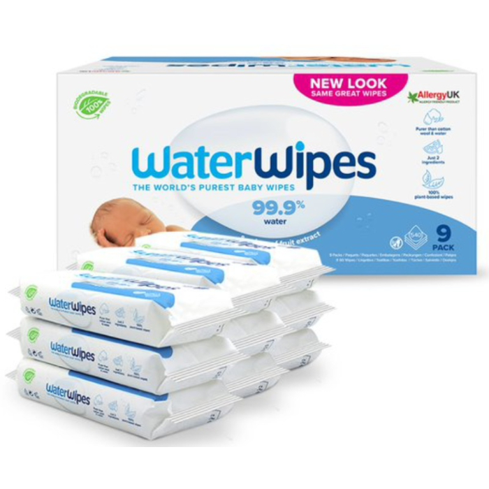 WaterWipes BIO Chusteczki nawilżane wodne, 9 x 60 szt.