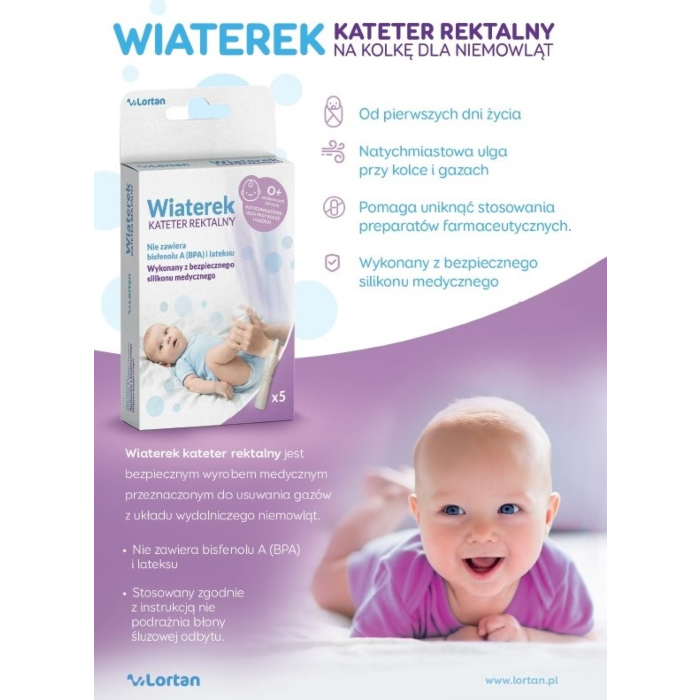 Wiaterek, Kateter rektalny na kolkę dla niemowląt