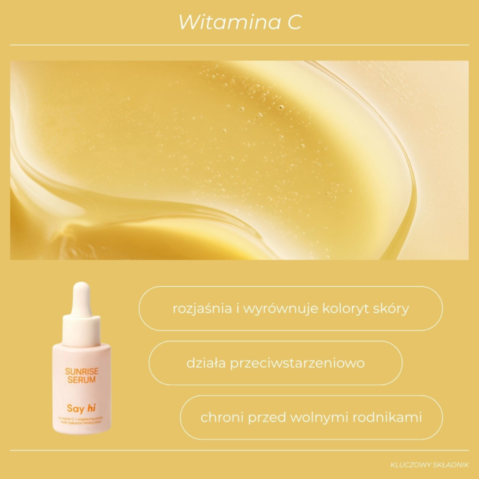 Say Hi Sunrise Serum Ujędrniająco-rozjaśniające serum z witaminą C i peptydem 30ml
