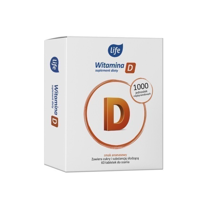 Life Witamina D3 1000 j.m., Tabletki do ssania