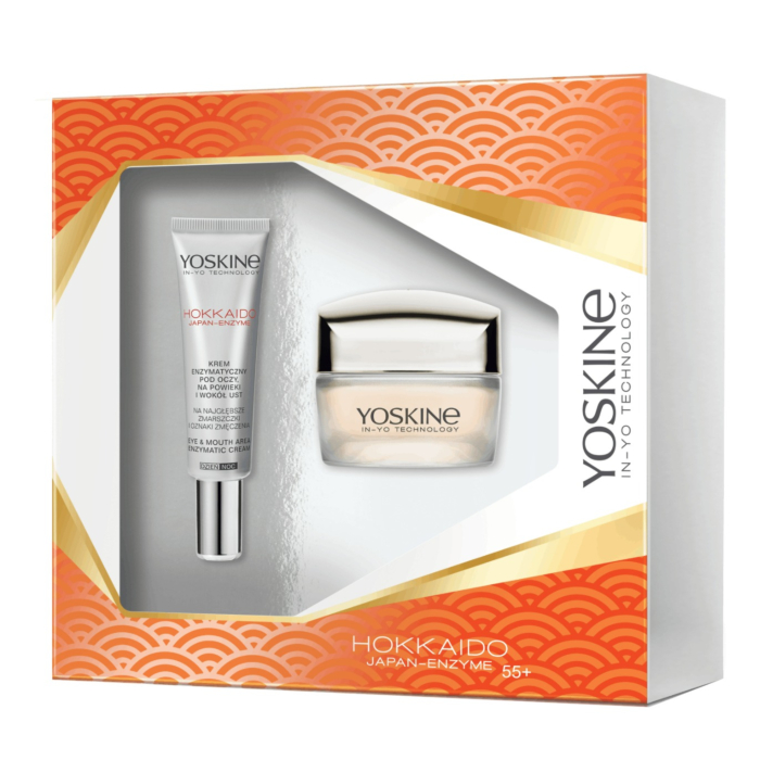 Yoskine Hokkaido Japan Enzyme  Zestaw (Krem na dzień i na noc 55+  + Krem pod oczy 15ml)