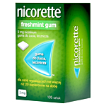 Nicorette Freshmint Gum 2 mg Guma do żucia lecznicza, 105 szt