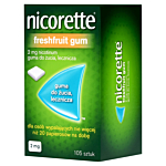 Nicorette FreshFruit Gum 2 mg Guma do żucia lecznicza, 105 szt.