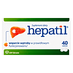 Hepatil, Suplement diety wspomagający pracę wątroby, 40 tabletek