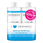 Dermedic Hydrain 3 Hialuro Acqua Micellare H2O 2x500ml