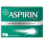 Aspirin Pro 500 mg, 8 Tabletek powlekanych