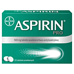 Aspirin Pro 500 mg, 20 Tabletek powlekanych