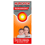 Nurofen Forte 200 mg /5 ml zawiesina doustna o smaku truskawkowym, 150 ml 