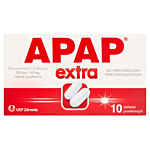 Apap Extra 500 mg + 65 mg 10 Tabletek powlekanych 