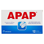 Apap 500 mg 12 Tabletek powlekanych
