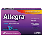 Allegra tabletki powlekane 120 mg 20 tabl.