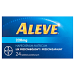 Aleve 220 mg, Lek przeciwbólolwy i przeciwzapalny, 24 Tabletki